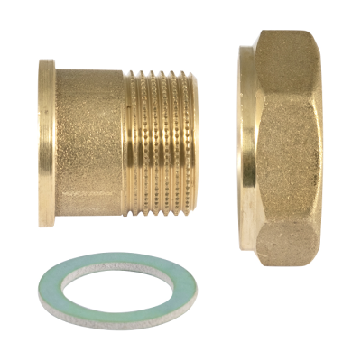 Комплект връзка 1/2" M + гайка 2" Ж + плоско уплътнение