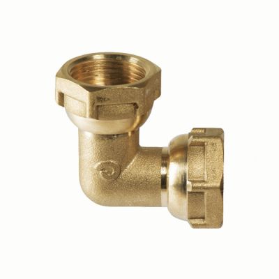 Коляно месинг гайка/гайка 1/2" x 1/2"