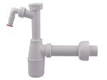 HL132.1/30 Сифон за умивалник в баня DN32x5/4", с връзка за пералня, (съдомиячна) и розетка 0