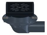 HL5100TG Сифон DN75 с хоризонтално оттичане, фланец, суха клапа против миризми 0