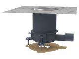 HL542Prblue Подов сифон за баня с течни подови настилки 0