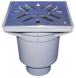 HL606SW/5 PERFEKT-подов сифон DN160, долно оттичане, с пластмасова рамка и решетка от неръждавейка 0