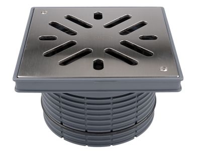 Кликни за увеличение HL622/S Наставка d195мм,с рамка от пластмаса 240x240мм,,решетка от неръждаема стомана(V4A)-226x226мм 0