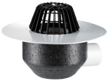 HL64P/1 Воронка странично оттичане DN110, с PVC-фланец за мембрани от PVC 0
