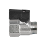 Мини сферичен кран 3/8" M/Ж, черна ръкохватка 0