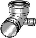 PP Коляно с ляв конектор, с O – ring, WC, бяло ф110/100/40, 22° 30 0