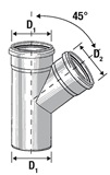 PP Разклонител ф125/125-45° 0