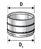 PVC Преход с O – ring от PVC към PP ф100/110 0