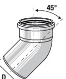 SILERE Дъга ф160-45° 0