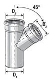 SILERE Разклонител ф110/110-45° 0