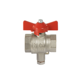 Сферичен кран 297F 1" вътр. резба с температурен отвор 0