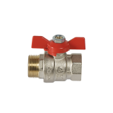 Сферичен кран , черв. Т-дръжка дръжка, Ж/M 1" 0