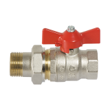 Сферичен кран с връзка, 1 1/4" М х 1 1/4" Ж 0