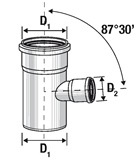 TRIPLUS Разклонител ф110/75-87°30 0