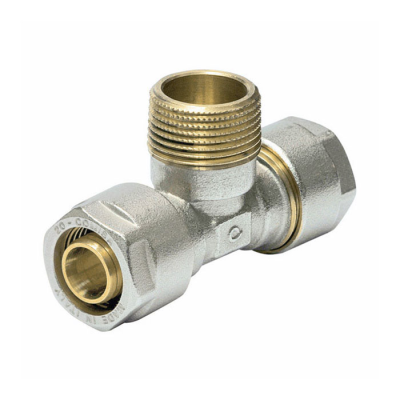 Тройник с външна резба 16x2-1/2"-16x2 (непресов)